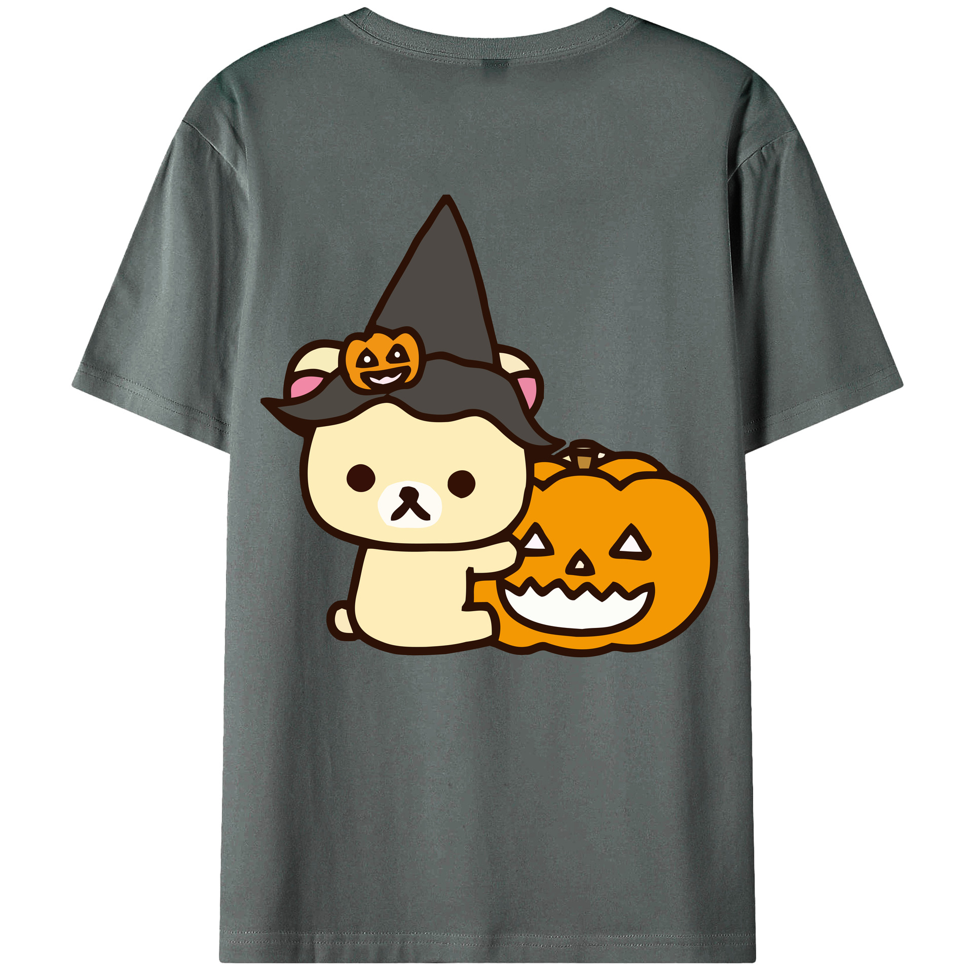 （画像用） リラックマ リラックマ キイロイトリ Rilakkuma Korilakkuma Kiiroitori 綿100％ メンズ半袖Tシャツ（バックプリント） 通気性
